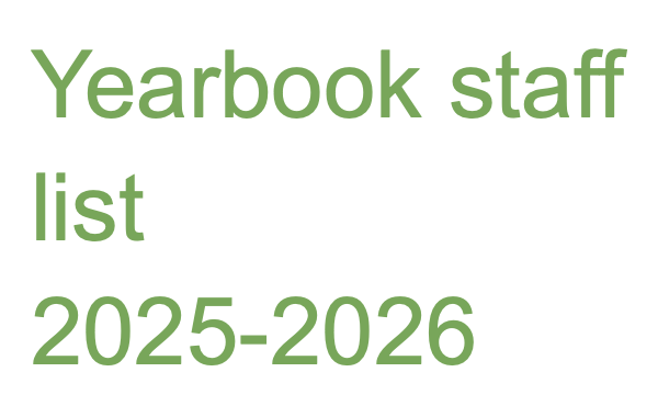 Yearbook final staff list